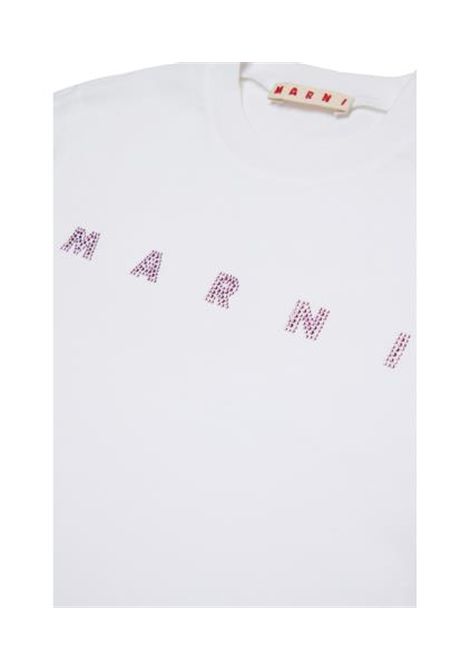 T-shirt con logo MARNI KIDS | M01968 M00SG0M100